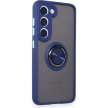 Colezium Galaxy M15 Kılıf Montreal Yüzüklü  Kapak - Lacivert