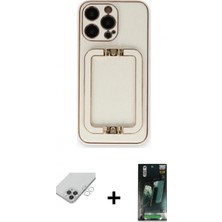 İlk El Grup Ieg™ iPhone 14 Pro Max Kozmos Minimal Prime - Siyah 360 Mat Full Body Arka Koruyucu + Gümüş Band Metal Kamera Lens
