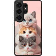 Aksel Kılıf Samsung Galaxy S26 Ultra Uyumlu Glossy Premium Mat Siyah Baskılı Silikon Kılıf