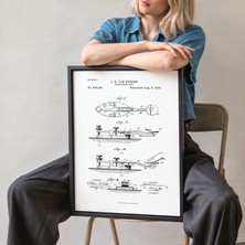 Pegziz Telegraf Posteri Çerçeveli Tablo Vintage Duvar Tablosu