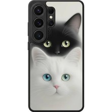 Aksel Kılıf Samsung Galaxy S26 Ultra Uyumlu Glossy Premium Mat Siyah Baskılı Silikon Kılıf