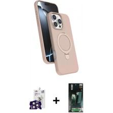 İlk El Grup Ieg™ iPhone 16 Pro Max Iz Işık Koleksiyonu - Siyah 360 Mat Full Body Arka Koruyucu + Titanyum Gri Bilvis Titan Kamera Lens