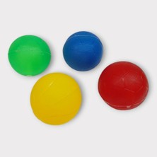 Hayat Store Köpek Oyuncağı - Plastik Düdüklü Top - 4 Lü Set (Lisinya)