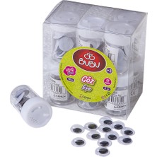  bu-bu siyah göz 15 mm 8 gram pvc kutu (12 tüp) bubu-gz0004