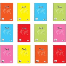 Dazzle A4 Pastel Spiralli Plastik Kapak 144 Yaprak Çizgili Defter (6 Lı Paket)