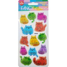  bu-bu damla sticker kedi 9x20 metalik pus-8401