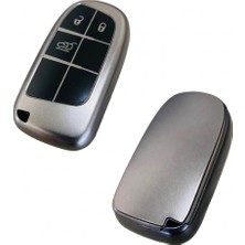 Hayat Store Fiat Egea Cross 500 Jeep Uyumlu Smart 3 Buton Silikon Oto Anahtar Kumanda Kabı Kılıf Gri