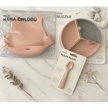 Oioi Pembe Slikon Puzzle (Tabak -Önlük -Kaşık )