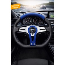 Carlone Momo Tip Spor Direksiyon Mavi Nubuk Süet Deri Detaylı 32CM Özel Seri