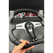 Carlone Momo Tip Spor Direksiyon Siyah Nubuk Süet Deri Detaylı 32CM Özel Seri