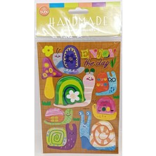  bu-bu handmade sticker salyangozlar 12,5x23,5 hmsb-303