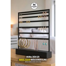 Marsel Dizayn Küpe Standı - Takı Organizeri - Takı Askısı Küpelik - Beyaz