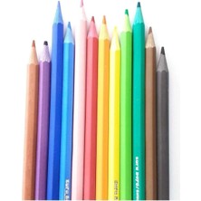  bu-bu kuru boya kalemi woodfree tüp 12 renk bubu-kur003