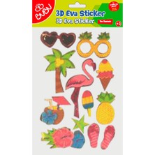  bu-bu 3d eva simli sticker yaz zamanı sts046 (karışık model 1 adet)