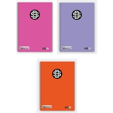 Dazzle A4 Soft Spiralli Plastik Kapak 40 Yaprak Kareli Defter (12 Li Paket)