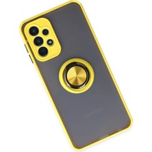 Colezium Galaxy A23 4g Kılıf Montreal Yüzüklü  Kapak - Sarı