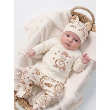 Panfilia %100 Pamuk 0-3 Ay Bebek Hastane Çıkışı 3'lü Set / Yenidoğan / Zıbın