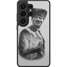 Aksel Kılıf Samsung Galaxy S26 Ultra Uyumlu Glossy Premium Mat Siyah Baskılı Silikon Kılıf