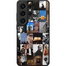 Aksel Kılıf Samsung Galaxy S26 Ultra Uyumlu Glossy Premium Mat Siyah Baskılı Silikon Kılıf