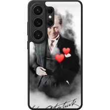 Aksel Kılıf Samsung Galaxy S26 Ultra Uyumlu Glossy Premium Mat Siyah Baskılı Silikon Kılıf