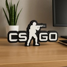 Rüya Vadisi Csgo Yazılı 3D Dekoratif Obje 20CM | Gamer Hediyelik | Masaüstü Duvar Süsü | Oyun Aksesuarı