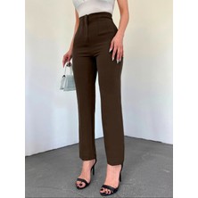 Moda Morfo Zra Pileli Havuç Pantolon -Kahve