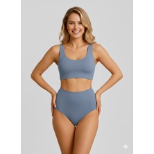 Sheviva Mavi Yüksek Bel Toparlayıcı Bikini Altı