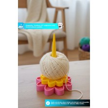 Rüya Vadisi Çiçek Desenli 3D Baskı Yumak Ipi Tutucu / Iplik Düzenleyici Aparat