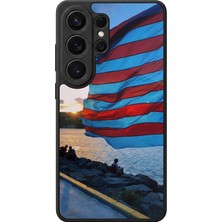 Aksel Kılıf Samsung Galaxy S26 Ultra Uyumlu Glossy Premium Mat Siyah Baskılı Silikon Kılıf