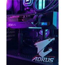 Rüya Vadisi Gigabyte Aorus (Kırmızı) Temalı Ayarlanabilir Ekran Kartı Tutucu | Gpu Destek Aparatı