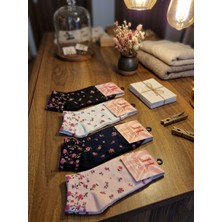 Heren Lastik Çiçek Detaylı 4'lü Kadın Patik