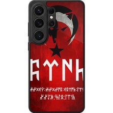 Aksel Kılıf Samsung Galaxy S26 Ultra Uyumlu Glossy Premium Mat Siyah Baskılı Silikon Kılıf