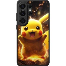 Aksel Kılıf Samsung Galaxy S26 Ultra Uyumlu Glossy Premium Mat Siyah Baskılı Silikon Kılıf