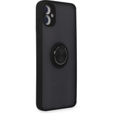 Colezium Galaxy A05 Kılıf Montreal Yüzüklü  Kapak - Siyah
