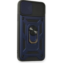 Colezium Iphone 11 Pro Max Kılıf Pars Lens Yüzüklü  - Lacivert