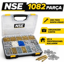 Nse 1082 Parça Vida Dübel Pul Seti – Organizer Çantalı Profesyonel Montaj Seti