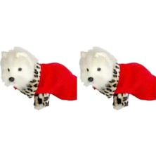 Esranın Dünyası Leopar Desenli Köpek Elbisesi, Büyük Boy (2'li Paket)