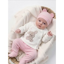 Panfilia %100 Pamuk 0-3 Ay Bebek Hastane Çıkışı 3'lü Set / Yenidoğan / Zıbın