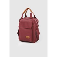 Rivina Darya Çok Bölmeli Saten Yumuşak Deri El Omuz ve Sırt Çantası