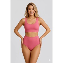 Sheviva Pembe Yüksek Bel Toparlayıcı Bikini Altı