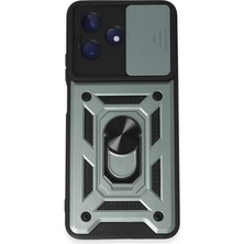 Lims Store Newface Realme C53 Kılıf Pars Lens Yüzüklü Silikon - Yeşil