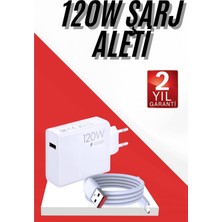 SHC4200 120W Şarj Aleti Hızlı Çift Turbo Şarj Aleti Seti Beyaz