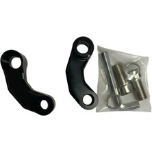 Vogs Motosiklet Ayna Uzatma-Ayna Genişletme Aparatı 10 mm Düz Diş Siyah