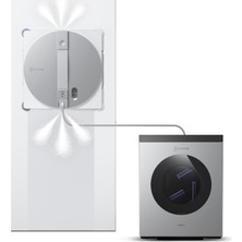 Ecovacs Winbot W3 Omni Cam Silme Robotu, 10000PA, Wın-Slam 5.0 Akıllı Yol Planlama, Vortex Yıkamalı Akıllı Istasyon