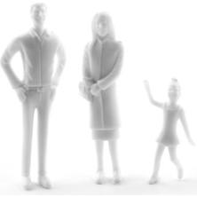 Jordania Ölçekli Mimari Maket Beyaz İnsan Aile 1/030 60 Mm (4 Lü Paket) Je01-İw1030