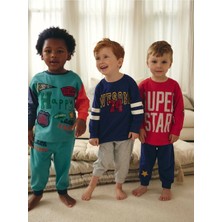 Next Baby Pamuklu Çok Renkli Parlak Uzun Kollu Pijama Alt Üst Takım