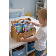 Montessori Ahşap Çocuk Kitaplık Kahverengi Eğitici ve Dekoratif Tasarım My Library