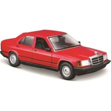 Esranın Dünyası 1:24 Ölçeğinde Kırmızı Model Araba - Mercedes 190E (1987)