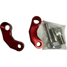 Vogs Motosiklet Ayna Uzatma-Ayna Genişletme Aparatı 10 mm Düz Diş Kırmızı