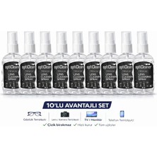 Modatüm Gözlük Camı Temizleme Spreyi 10 Adet 50ML, Tv-Tablet Ekran, Çok Amaçlı Temizleme Spreyi